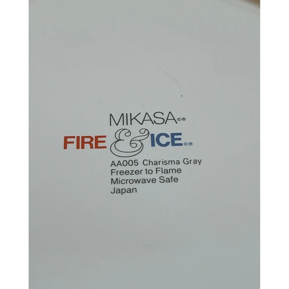 Vintage Mikasa Fire Ice Charisma Gray Small Casserole Dish 1 Pt 6